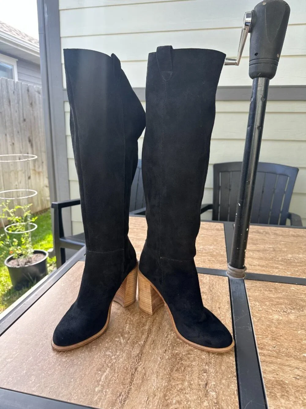 VICI Collection Saint Slouch Suede Boots Black Size 8.5